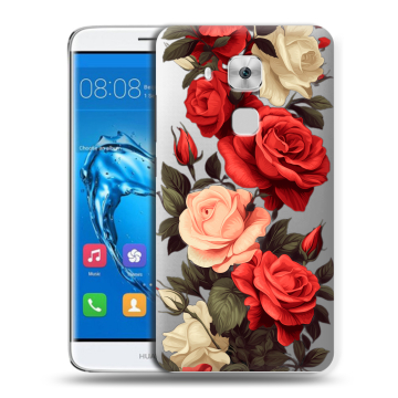 Пластиковый чехол на Huawei Nova Plus с принтом Розы