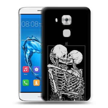 Пластиковый чехол на Huawei Nova Plus с принтом Поцелуй скелетов Пластиковый чехол на Huawei Nova Plus с принтом Поцелуй скелетов