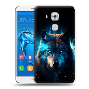 Пластиковый чехол на Huawei Nova Plus с принтом Волк ночной Пластиковый чехол на Huawei Nova Plus с принтом Волк ночной