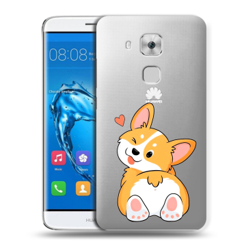 Пластиковый чехол на Huawei Nova Plus с принтом Корги
