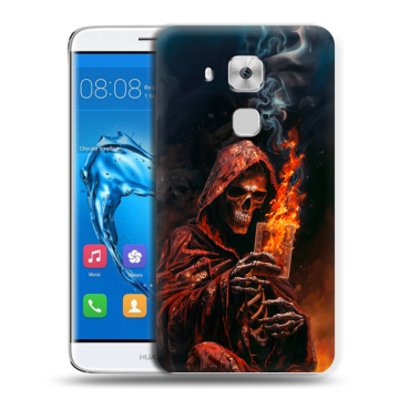 Пластиковый чехол на Huawei Nova Plus с принтом Скелет и карты
