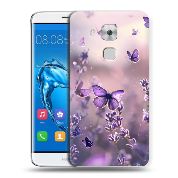 Пластиковый чехол на Huawei Nova Plus с принтом бабочки и лаванда Пластиковый чехол на Huawei Nova Plus с принтом бабочки и лаванда