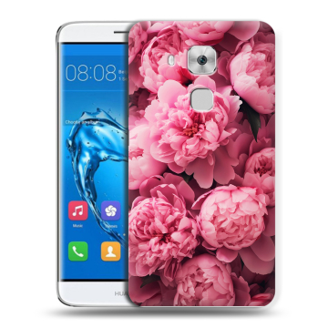 Пластиковый чехол на Huawei Nova Plus с принтом цветы пионы