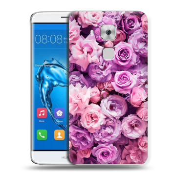 Пластиковый чехол на Huawei Nova Plus с принтом лавандовые розы