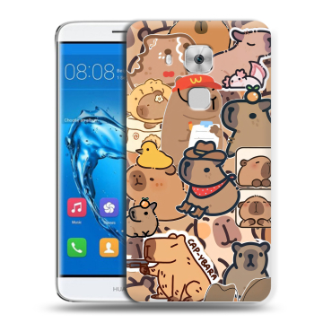 Пластиковый чехол на Huawei Nova Plus с принтом капибара