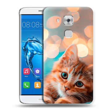 Пластиковый чехол на Huawei Nova Plus с принтом котик