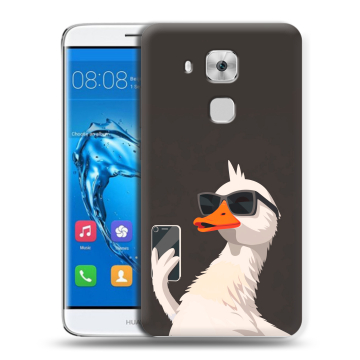 Пластиковый чехол на Huawei Nova Plus с принтом утка в очках