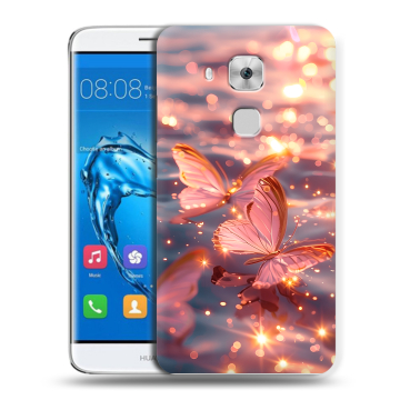 Пластиковый чехол на Huawei Nova Plus с принтом бабочки розовые Пластиковый чехол на Huawei Nova Plus с принтом бабочки розовые