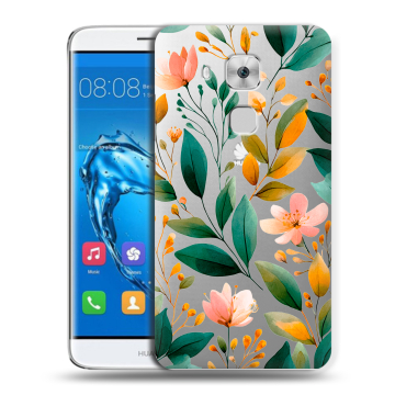 Пластиковый чехол на Huawei Nova Plus с принтом Цветы паттерн