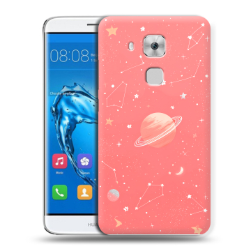 Пластиковый чехол на Huawei Nova Plus с принтом Розовый космос