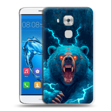 Пластиковый чехол на Huawei Nova Plus с принтом Медведь