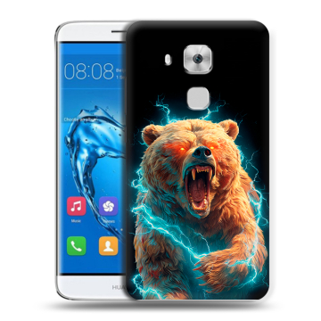 Пластиковый чехол на Huawei Nova Plus с принтом Медведь