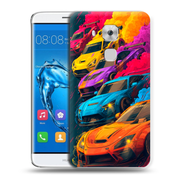 Пластиковый чехол на Huawei Nova Plus с принтом Тачки