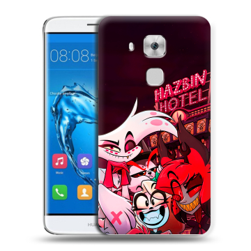 Пластиковый чехол на Huawei Nova Plus с принтом Hazbin Hotel Отель Хазбин