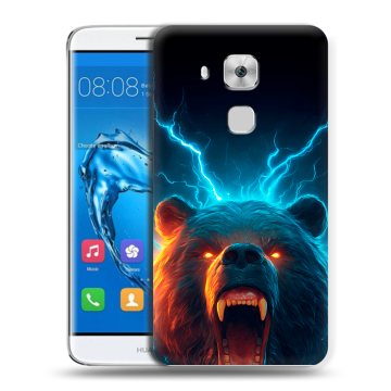 Пластиковый чехол на Huawei Nova Plus с принтом Медведь