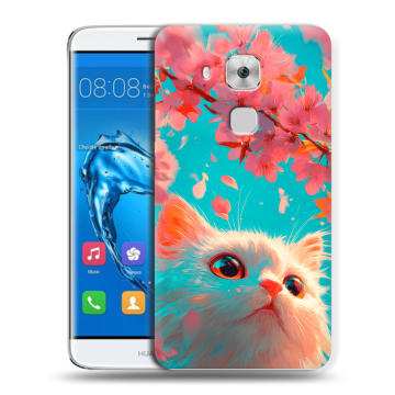 Пластиковый чехол на Huawei Nova Plus с принтом Красивый кот