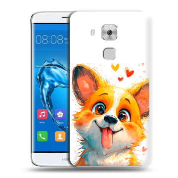Пластиковый чехол на Huawei Nova Plus с принтом корги