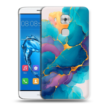 Пластиковый чехол на Huawei Nova Plus с принтом Мрамор блестки