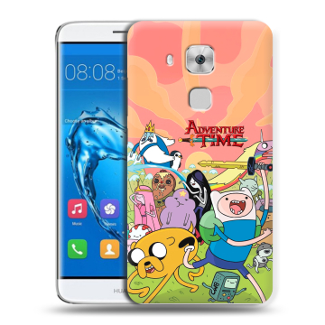 Пластиковый чехол на Huawei Nova Plus с принтом Adventure time Время приключений