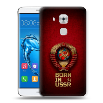 Пластиковый чехол на Huawei Nova Plus с принтом Флаг Герб СССР