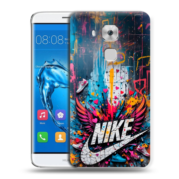 Пластиковый чехол на Huawei Nova Plus с принтом Nike Найк