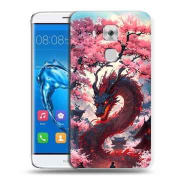 Пластиковый чехол на Huawei Nova Plus с принтом Дракон Японский Пластиковый чехол на Huawei Nova Plus с принтом Дракон Японский