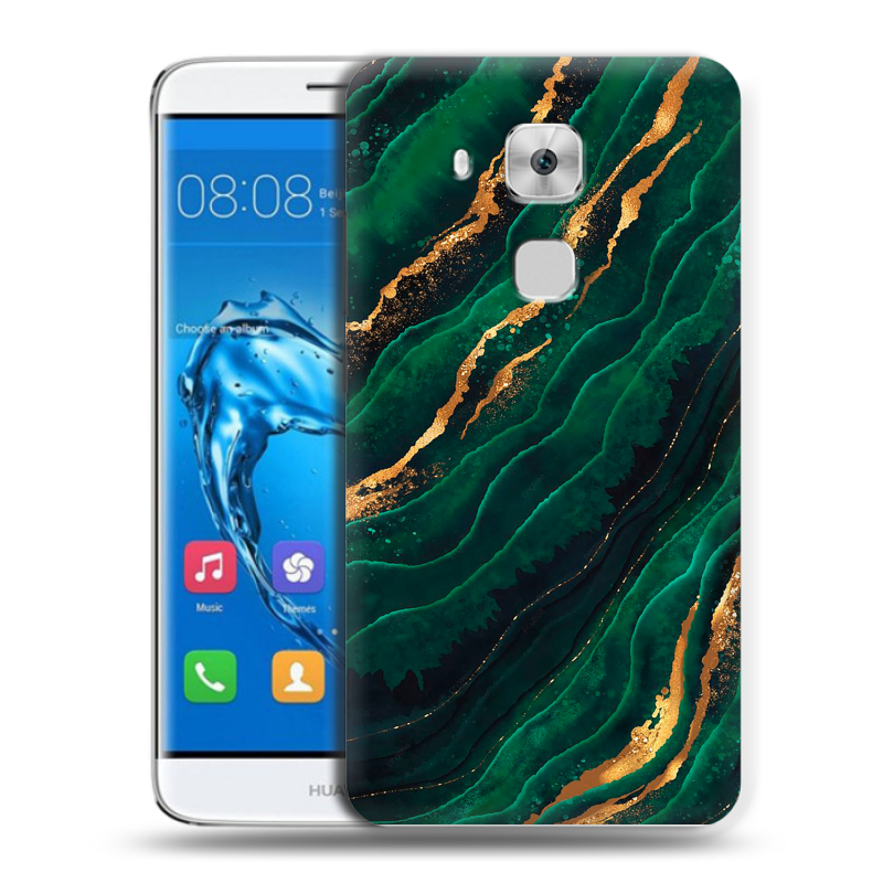Пластиковый чехол на Huawei Nova Plus с принтом Мрамор зеленое золото Пластиковый чехол на Huawei Nova Plus с принтом Мрамор зеленое золото