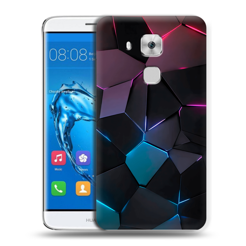 Пластиковый чехол на Huawei Nova Plus с принтом Геометрия неона Пластиковый чехол на Huawei Nova Plus с принтом Геометрия неона