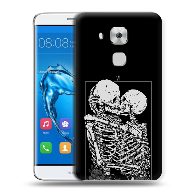 Пластиковый чехол на Huawei Nova Plus с принтом Поцелуй скелетов Пластиковый чехол на Huawei Nova Plus с принтом Поцелуй скелетов