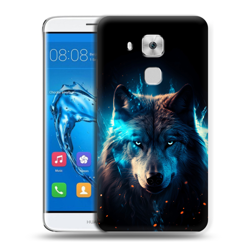 Пластиковый чехол на Huawei Nova Plus с принтом Волк ночной Пластиковый чехол на Huawei Nova Plus с принтом Волк ночной