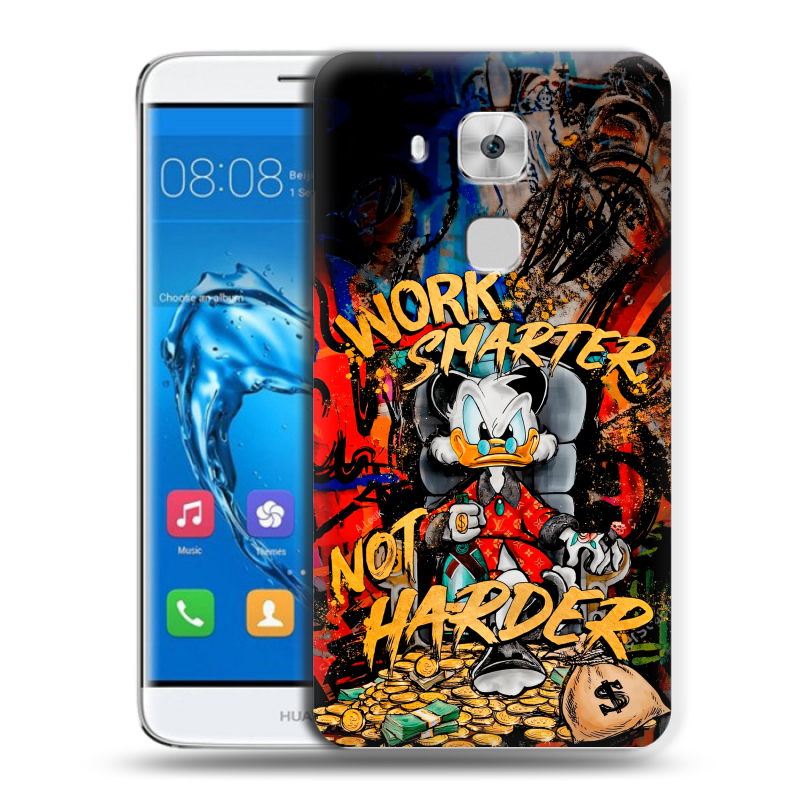 Пластиковый чехол на Huawei Nova Plus с принтом Дональд Дак Деньги Пластиковый чехол на Huawei Nova Plus с принтом Дональд Дак Деньги