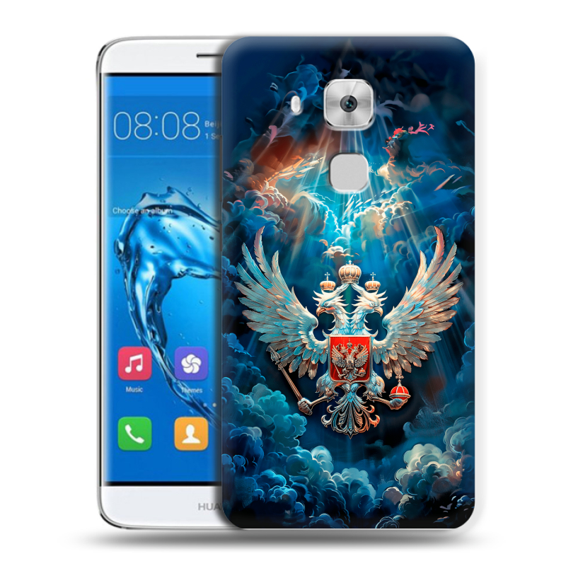 Пластиковый чехол на Huawei Nova Plus с принтом Герб флаг России Пластиковый чехол на Huawei Nova Plus с принтом Герб флаг России
