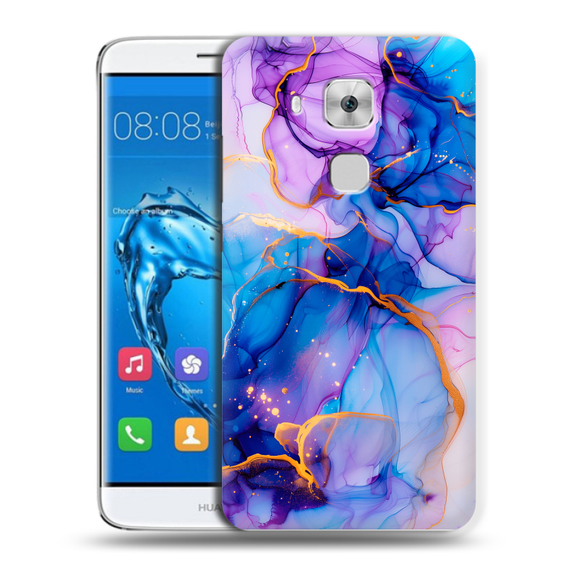 Пластиковый чехол на Huawei Nova Plus с принтом синий мрамор Пластиковый чехол на Huawei Nova Plus с принтом синий мрамор