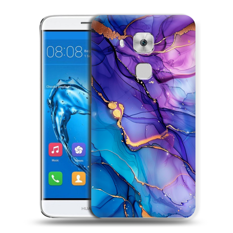 Пластиковый чехол на Huawei Nova Plus с принтом синий мрамор Пластиковый чехол на Huawei Nova Plus с принтом синий мрамор