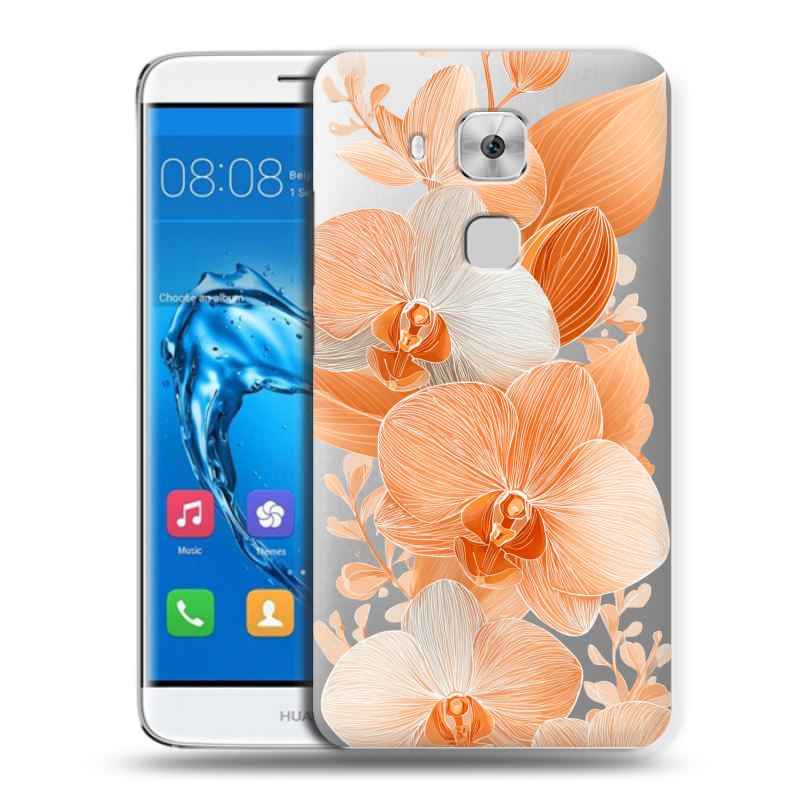 Пластиковый чехол на Huawei Nova Plus с принтом Бежевые цветы Пластиковый чехол на Huawei Nova Plus с принтом Бежевые цветы