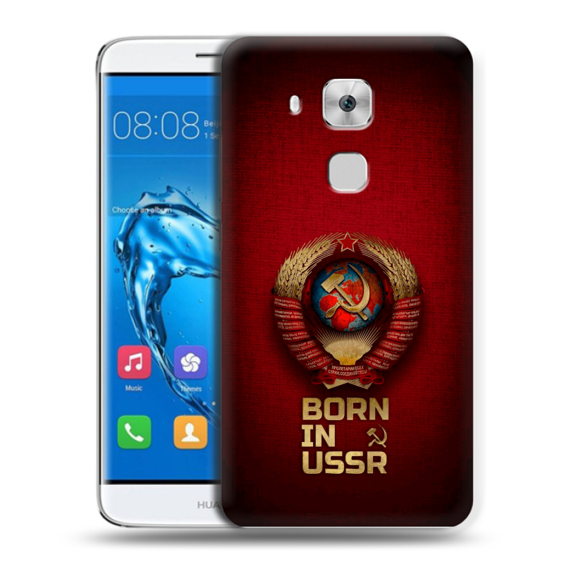 Пластиковый чехол на Huawei Nova Plus с принтом Флаг Герб СССР Пластиковый чехол на Huawei Nova Plus с принтом Флаг Герб СССР