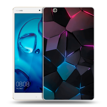 Силиконовый чехол на планшета Huawei MediaPad M3 с принтом Геометрия неона Силиконовый чехол на планшета Huawei MediaPad M3 с принтом Геометрия неона