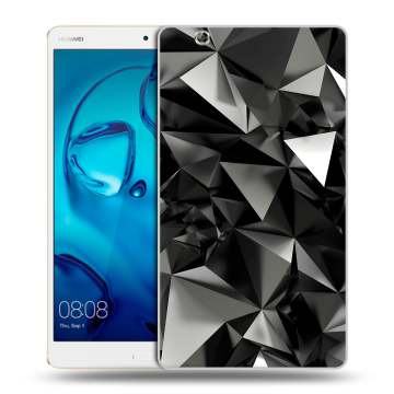 Силиконовый чехол на планшета Huawei MediaPad M3 с принтом Черные кристаллы Силиконовый чехол на планшета Huawei MediaPad M3 с принтом Черные кристаллы