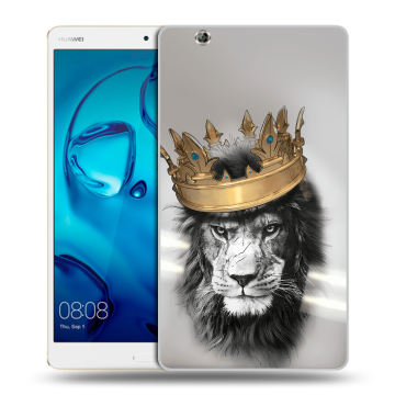 Силиконовый чехол на планшета Huawei MediaPad M3 с принтом Лев с короной Силиконовый чехол на планшета Huawei MediaPad M3 с принтом Лев с короной