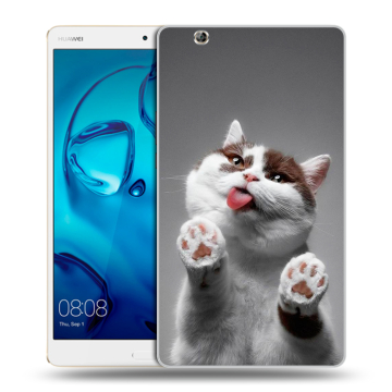 Силиконовый чехол на планшета Huawei MediaPad M3 с принтом Коты Силиконовый чехол на планшета Huawei MediaPad M3 с принтом Коты