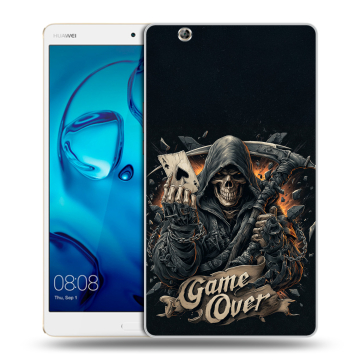Силиконовый чехол на планшета Huawei MediaPad M3 с принтом Скелет карты Силиконовый чехол на планшета Huawei MediaPad M3 с принтом Скелет карты