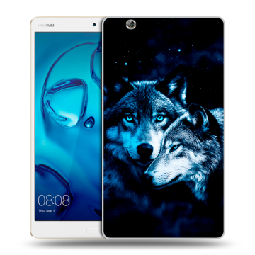 Силиконовый чехол на планшета Huawei MediaPad M3 с принтом Волки Силиконовый чехол на планшета Huawei MediaPad M3 с принтом Волки