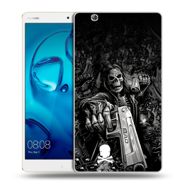 Силиконовый чехол на планшета Huawei MediaPad M3 с принтом Скелет Силиконовый чехол на планшета Huawei MediaPad M3 с принтом Скелет