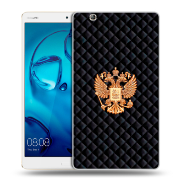 Силиконовый чехол на Huawei MediaPad M3 с принтом Герб России принт