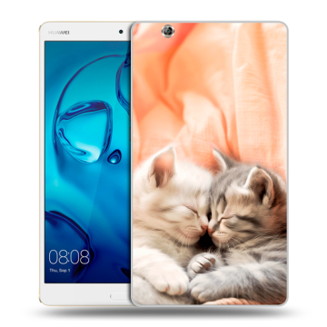 Силиконовый чехол на Huawei MediaPad M3 с принтом Котята