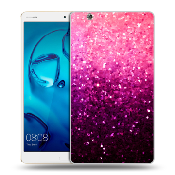 Силиконовый чехол на Huawei MediaPad M3 с принтом Блестки