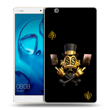 Силиконовый чехол на Huawei MediaPad M3 с принтом Золотой скрудж макдак