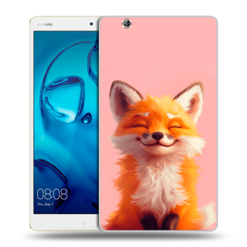 Силиконовый чехол на Huawei MediaPad M3 с принтом милая лиса