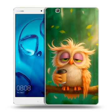 Силиконовый чехол на Huawei MediaPad M3 с принтом сова