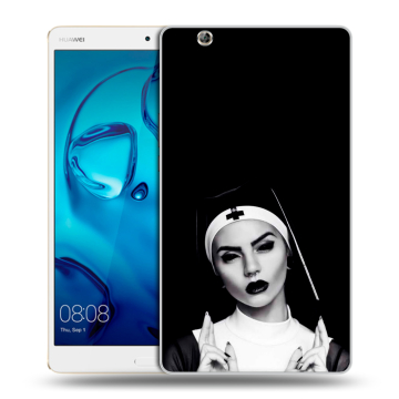 Силиконовый чехол на Huawei MediaPad M3 с принтом монашка